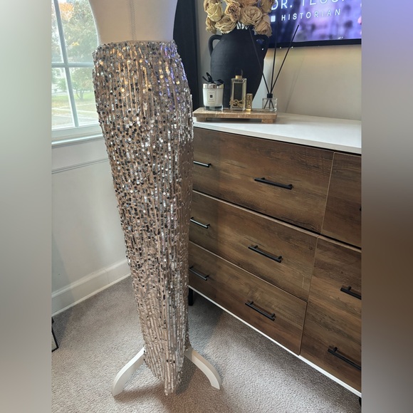 Cream Sequin Pants - Picture 3 of 6